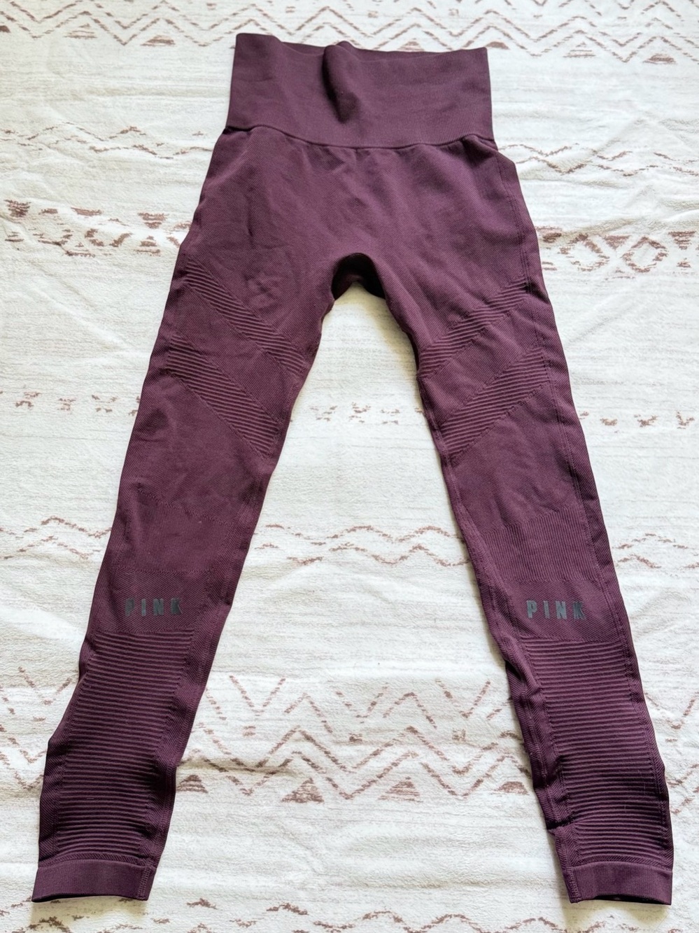 Victoria's Secret PINK Ultimate Ribbed Leggings Purple Size Small